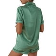 thumbnail image 4 of ORQ Plus Size Homewear Short Sleeve Chemise PJ Sets Casual Sleepwear Women Shorts Pajamas Suits, 4 of 4