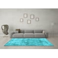 thumbnail image 3 of Ahgly Company Indoor Round Abstract Light Blue Contemporary Area Rugs, 3' Round, 3 of 4