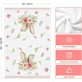 thumbnail image 6 of pogooe Pink Bunny Rabbit Ears Floral Leaves Easter Kitchen Towels Dish Towels, 18x26 Inch Be Kind Seasonal Decoration Hand Towels Set of 4, 6 of 6
