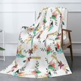 thumbnail image 3 of XMXT Throw Blankets, White Wallpaper Pattern Bed Blanket for Bedroom Sofa, 50 x 70 inches White, 3 of 9
