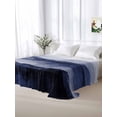 thumbnail image 5 of Navy Blue Ombre Mountain King Size Flat Sheet, Wrinkleproof & Fadeproof Cooling Flat Bed Sheet Only, Nature Abstract Art Marble Breathable Soft Bedding Top Sheets 105 x 98 Inches, 5 of 8