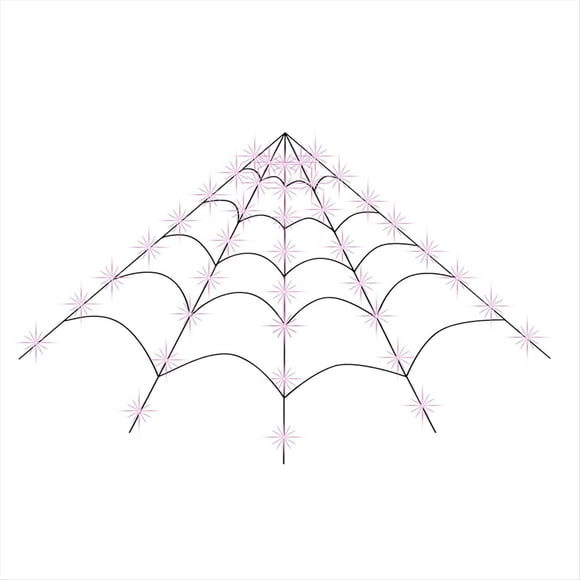 Lámpara de telaraña de 200" para Halloween, ideal para decorar exteriores e interiores con 250 luces LED, ideal para patio, jardín ()