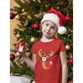 thumbnail image 4 of Cute Reindeer Boy Girl Christmas Shirt Toddler Infant Kids T-Shirt 24M Red, 4 of 5