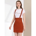 thumbnail image 4 of INSPIRE CHIC Día de San Patricio Falda De Tirantes Rectos De Cintura Alta De Traje De Navidad Para Mujer Rojo naranja S, 4 of 6