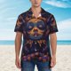 thumbnail image 2 of Fotbe Dreamy Jester Under Stars Camisa Hawaiana para Hombre Unisex – Camisa Casual de Verano con Botones de Manga Corta de Algodón y Lino,Small, 2 of 7
