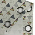 thumbnail image 4 of Ambesonne Geometric Grommet Curtain, Abstract Triangle, 50" x 96", Taupe, 4 of 6