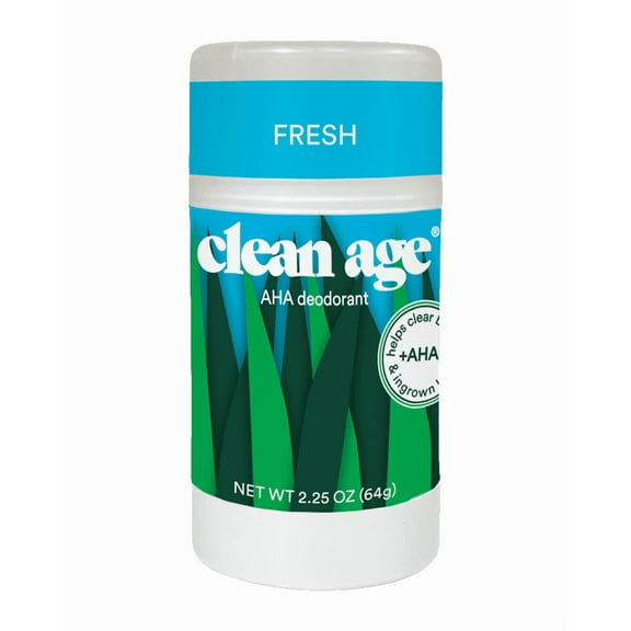Clean Age AHA Deodorant for Teens | Aluminum-Free, Safe for Sensitive Skin | Fresh Scent | 2.5 oz