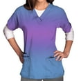 thumbnail image 3 of Frostluinai Nursing Uniform For Womens Scrubs Tops Color Casual Working Uniform With Pocket V-Neck Work Utility & Safety Tops Nursing Worker Protective Clothing Top, 3 of 5
