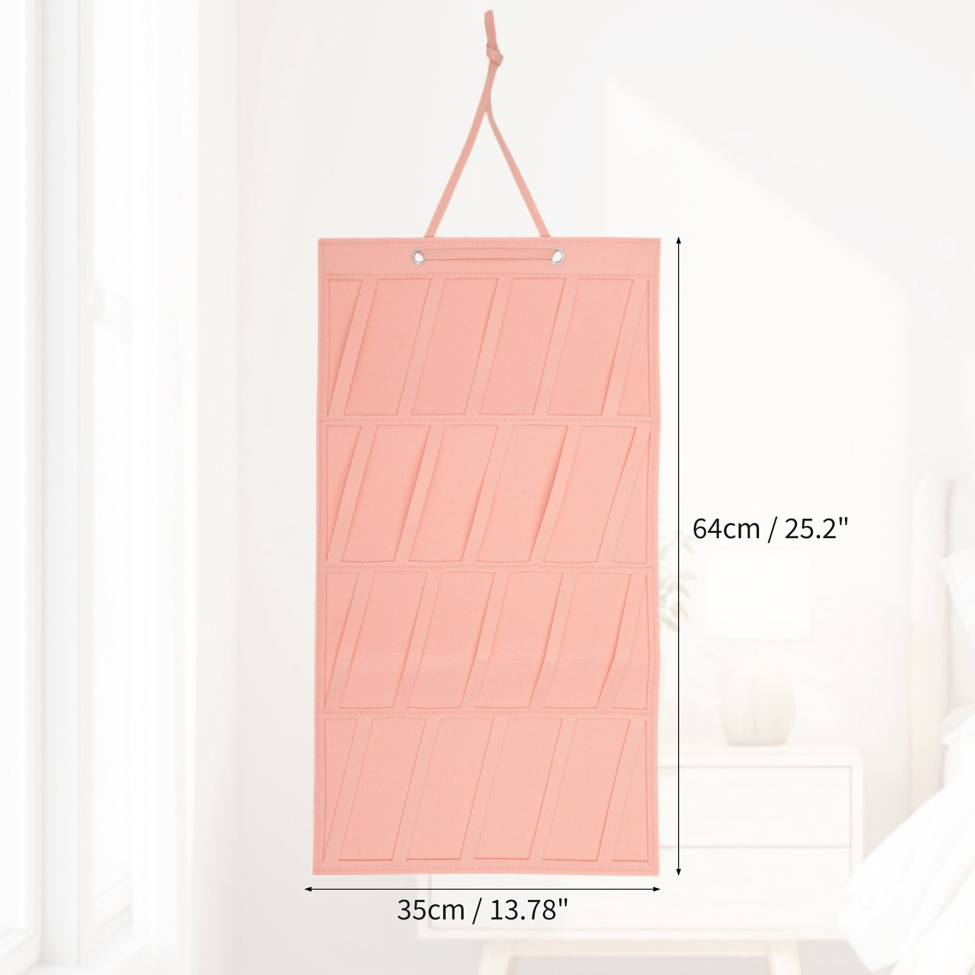Unique Bargains Claw Clip Holder Space-saving Hair Clip Storage Pink 25.2"x13.78"