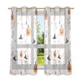 thumbnail image 6 of Yayeee Window Curtains Light Filtering 63"x42" Grommet Panel Pair Home Living Room Decor, Ghost Design, 6 of 7
