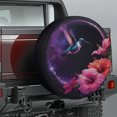 thumbnail image 2 of Lotusprinthandmade Hummingbird Spare Tire Cover Without Backup Camera Hole 6 Sizes (34 in. V2), floral bird tire cover, 2 of 7