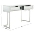 thumbnail image 3 of SAFAVIEH Enzo 2 Drawer Mirrored Desk, Silver/Mirror (47.2 in. W x 15.8 in. D x 31.3 in. H), 3 of 13