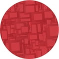 thumbnail image 1 of Ahgly Company Tapis Rond Lavable en Machine Intérieur Transitionnel Rouge, 3 Pieds Rond, 1 of 7