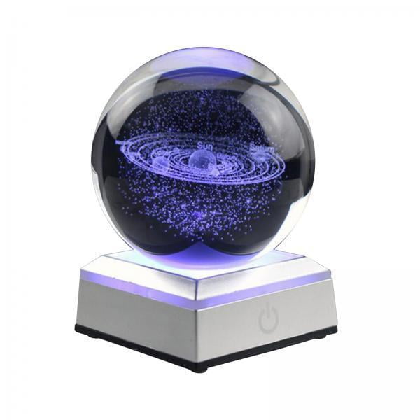 Paquete de 2 a 3 bolas de cristal, sistema solar transparente, decoración para el hogar y la oficina, regalo 2 piezas Zulema Bola de cristal