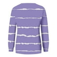 thumbnail image 5 of IMENGL Casual striped pullover top, Purple L, Size M-2XL, 5 of 5