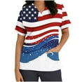 thumbnail image 3 of Fourth of July Party Supplies,Cadancy Plus Size Nurse Uniforms for Women 4X-5X Dressy,Ladies Clothes Fashion Blouses Cotton,Graphic T Shirts V Neck,Ropa De Mujer Deerano Saved Items for Later M, 3 of 5