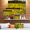 thumbnail image 3 of Bright Yellow Sunflowers Field - Floral Canvas Art Print, 3 of 4