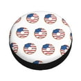 thumbnail image 3 of XMXY Usa Seamless Pattern Donuts Spare Tire Cover, Universal Waterproof Cover for Jeep RV Tire Wheel Protection, 16 inch, 3 of 8