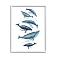thumbnail image 4 of Stupell Industries Varied Blue Whales Marine Life Bubbles Fins Framed Wall Art, 24 x 30, Design by Elizabeth Tyndall, 4 of 5
