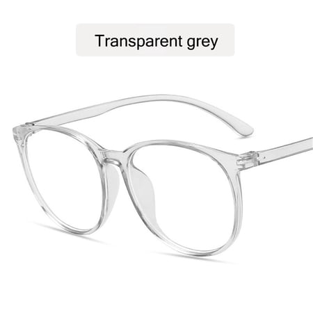 Vintage Gaming Eyewear Computer Office Goggles Anti Blue Light Glasses Round Glasses Blue Light Blocking TRANSPARENT GREY