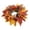 A004- Color D, variant on 10 Inch Small Fall Wreath Candle Holder Ring Fall Table Decor Artificial Fall Leaves Pine Cone Accent for Thanksgiving Halloween Indoor Home Dining Table Centerpiece