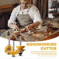 thumbnail image 5 of 3Pc1/4 Shank Raised Panel Cabinet Door Router Bit Set - 3 Bit Ogee Woodworking Cutter Woodworking Router Bits, 5 of 5
