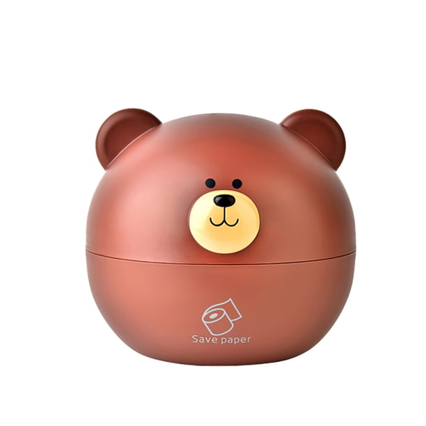 Caja De Pañuelos De Oso Redondeada, Contenedor De Almacenamiento Para El Hogar, Cajas De Dispensación, Dispensador De Servilletas, Servilletero Único Para Bar, Restaurante seitruly HA027767-01