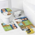 thumbnail image 4 of Bob's Burgers 4 Pcs Shower Curtain Set Bathroom Sets Shower Curtain with 12 Hooks Bathroom Decor with Rugs Bath Accessories with Mats Toilet Lid Cover, 4 of 8