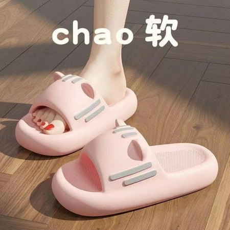

Women‘s Thick Bottom Slippers Simple Student Summer Home Indoor Non-slip Thick Bottom Household Sandals and Slippers Women‘s Ears