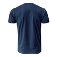 thumbnail image 2 of GLESTORE Henley Shirts for Men Casual Stylish Button up Shirts Short-Sleeve Henley Collar Navy M, 2 of 4