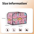 thumbnail image 4 of Bonita funda para tostadora de 2 rebanadas con diseño de dinosaurio, funda protectora contra el polvo y las huellas dactilares, de poliéster, fundas para pequeños electrodomésticos de cocina, 4 of 6
