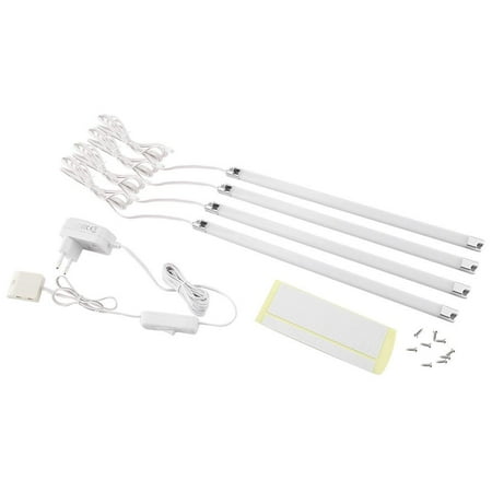 Under Cabinet Strip - A Set of 4 LED Light Bar - Cool White Under Kitchen Cabinet Led Lamp Energy Saving Under Counter Lighting LED Strip Kit
