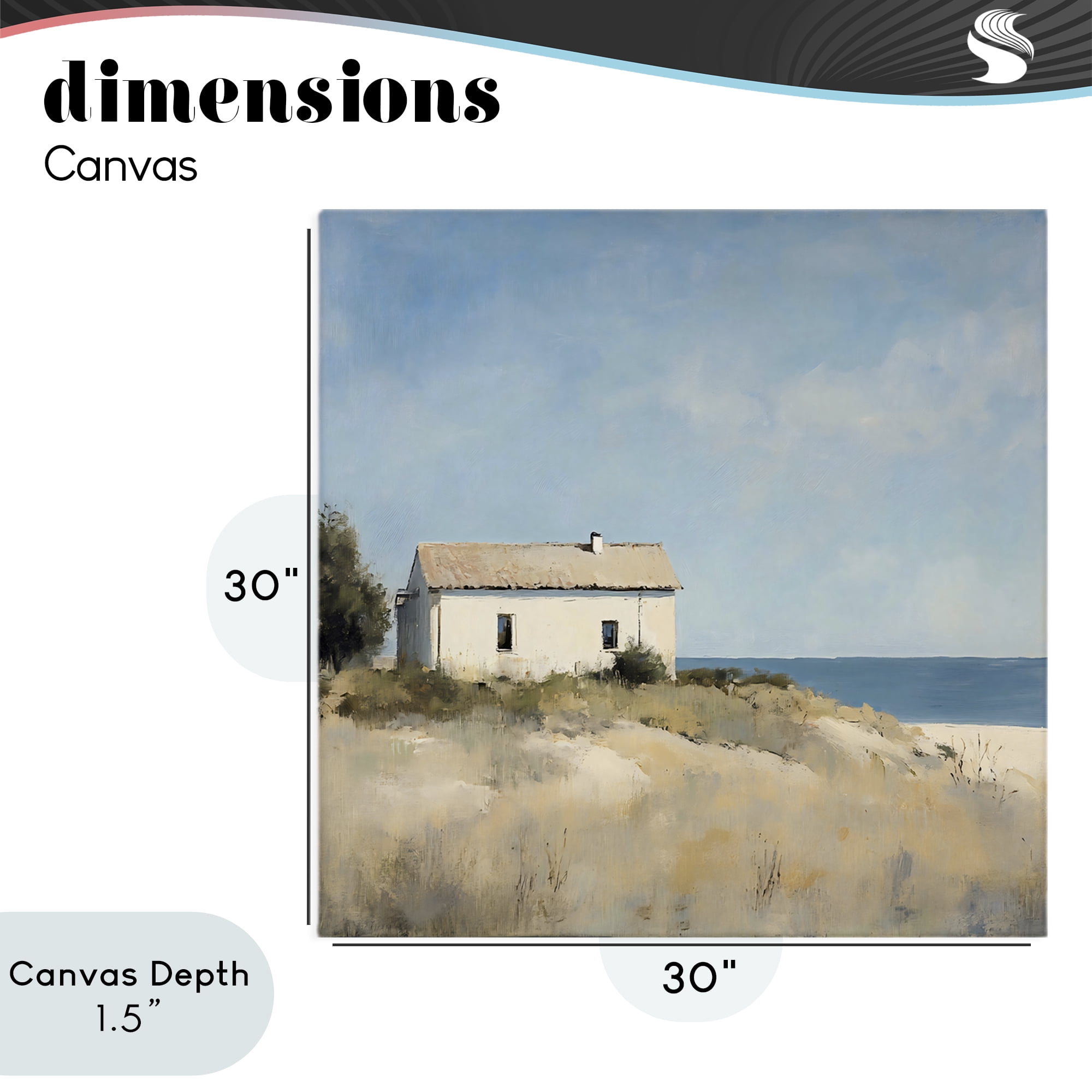 Stupell Industries Simple Beach House on Dunes Canvas Wall Art, design by Creative Studio