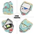 thumbnail image 5 of FORMRS Mini Backpack Purse for Women Quilted Travel Daypack Casual Shoulder Bag, Blue Beach Pattern, 5 of 7