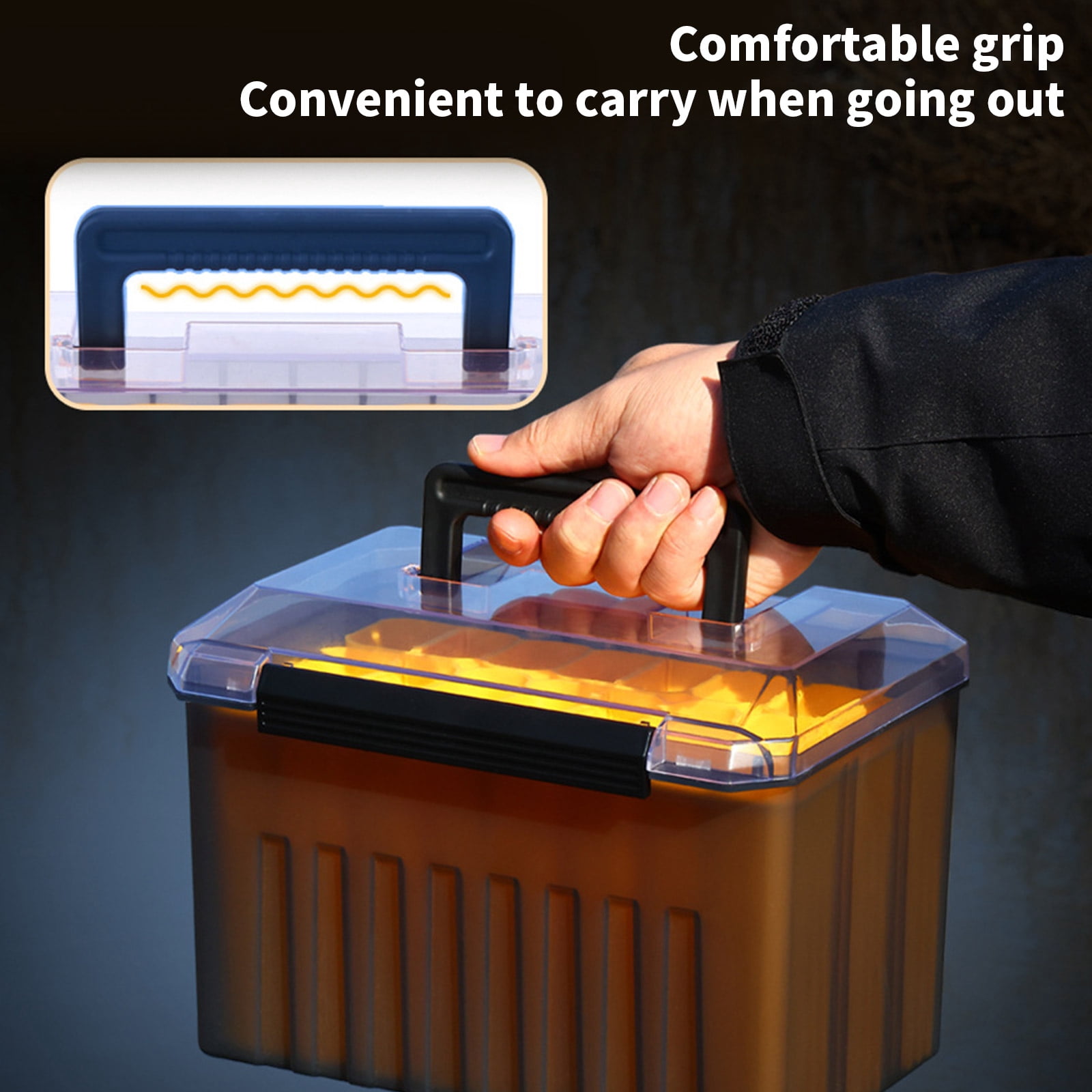 Shrimp Fishing Baits Storage Box Thickened Hard Squid Hook Tackle Lure Organizers Light Weights Fishing Tackle Box