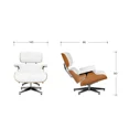 thumbnail image 3 of Silla replica Eames Lounge Ottoman Estilo Retro Color Natural con blanco Gaia Herbs Eames Lounge, 3 of 7
