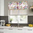 thumbnail image 4 of 2 Pack Valances for Window, Spring Floral Short Curtains for Kitchen Bedroom Living Room, Yellow Pink Flowers Botanical Farmhouse Rod Pocket Small Window Treatment Valance Drapes 54 x 18 Inch, 4 of 8