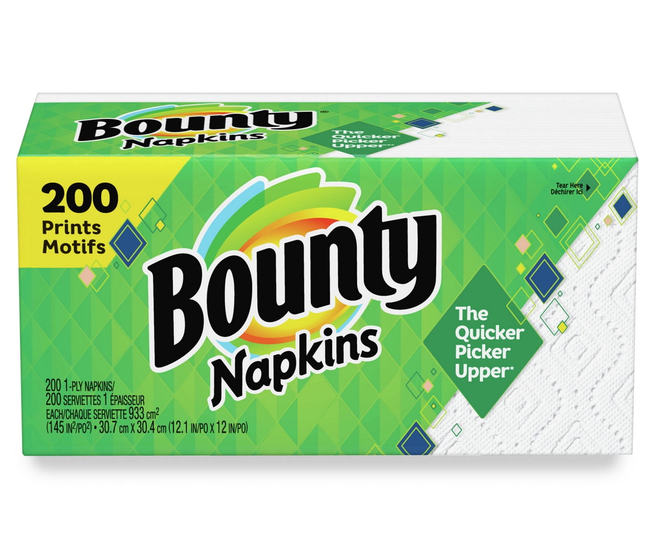 Bounty Quilted Napkins 1-Ply 12 1/10 x 12 White 200/Pack (96595PK) SHO4