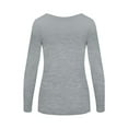 thumbnail image 2 of M&M SCRUBS Women's Long Sleeve Scoop-Neck T-Shirt Under Scrub (Heather Charcoal, Large), 2 of 5