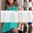 thumbnail image 4 of Aboser Womens Sleeveless Dress Shirts Plus Size Button Down Work Shirt Business Casual Lapel Collar Blouses Solid Color Summer Shirt Blouse, 4 of 9