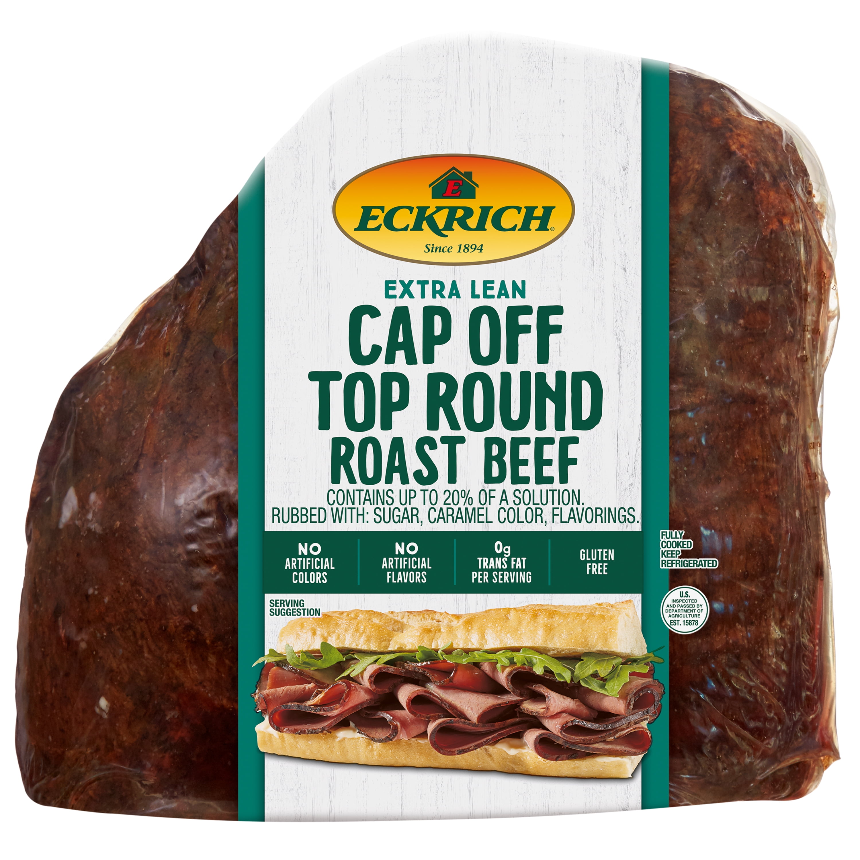 Eckrich Deli Extra Lean Top Round Roast Beef, Deli Sliced