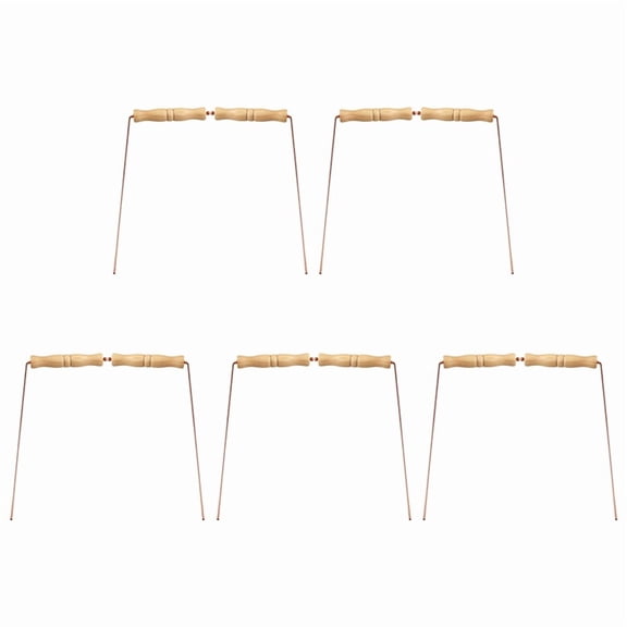 10X Copper Dowsing Rods Kit for Divination Tool - Natural Wooden Handles Divining Rods,10x copper dowsizing rods,Photo Color