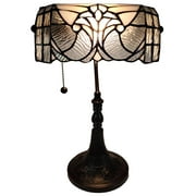 Amora Lighting Tiffany Style Vintage Banker Lamp - 16" Tall