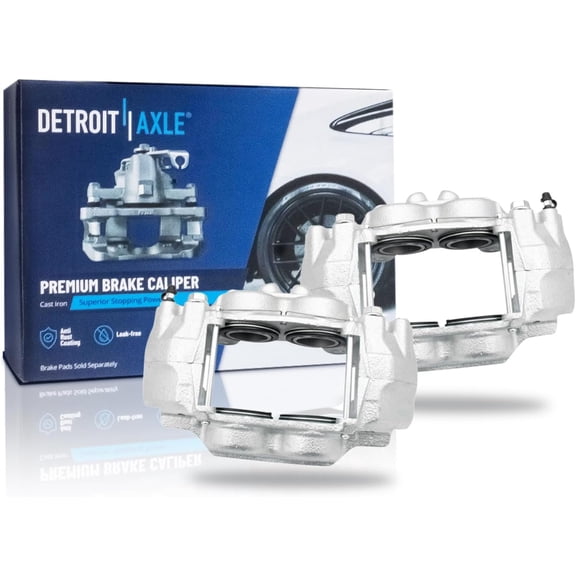 Detroit Axle - 2pc Front Brake Calipers for 2010-2015 Toyota 4Runner Lexus GX460, 2011 2012 2013 2014 Disc Brake Calipers Assembly Replacement