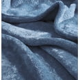 thumbnail image 4 of Mainstays Blue Super Soft Textured Plush Blanket, Twin, 4 of 6
