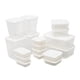 thumbnail image 5 of 17 paneras con tapa, cajas para pasteles, contenedores transparentes de PP para almacenar alimentos. Blanco, 5 of 9
