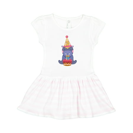 

Inktastic Hippo 2nd Birthday Gift Toddler Girl Dress