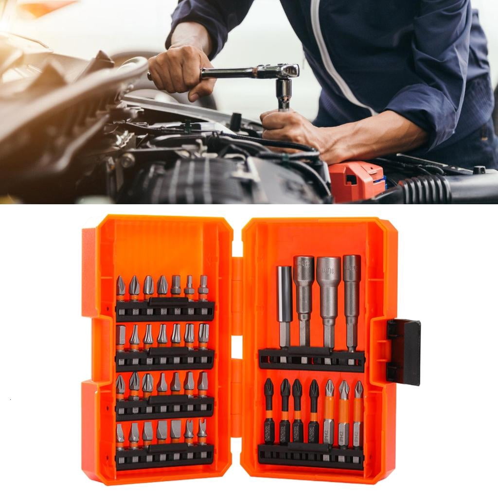 CEORPER Set of 39 Multipurpose Screwdriver Drill Bit Set with Socket and Connecting Rod for Various Home Projects