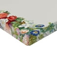 thumbnail image 2 of Ambesonne Victorian Fitted Sheet, Rose Garland Pastel, Twin Size, Red Yellow Green, 2 of 3