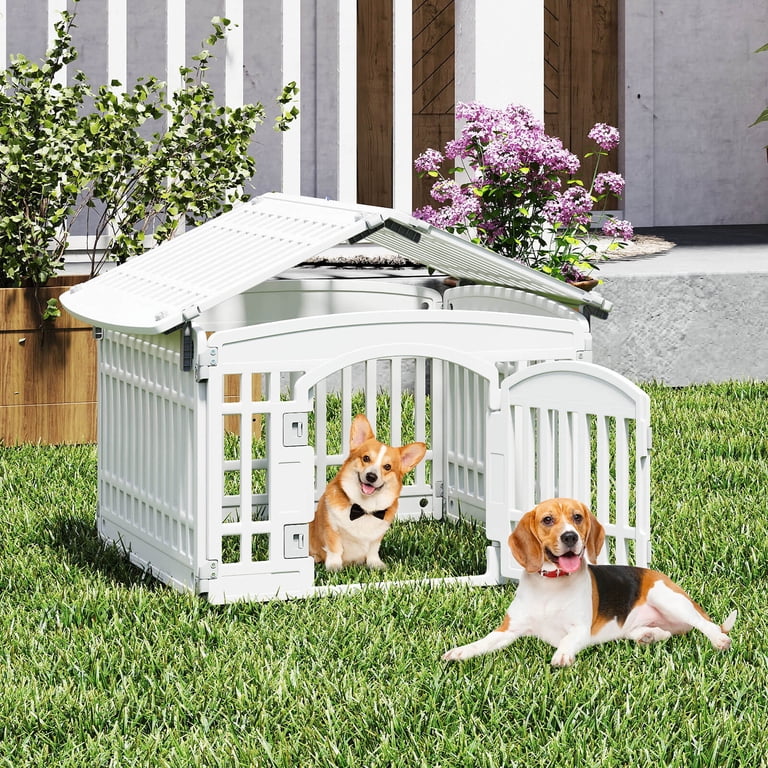 200㎝　personal color 遇见　PET Costway 6 Panel Plastic Dog Playpen with Lockable Gate for Small